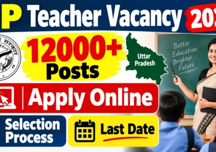 UP Teacher Vacancy 2026 - 12000+ Posts | Apply Online
